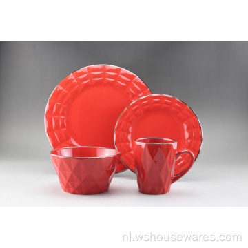 Glaze servies set met bordalade